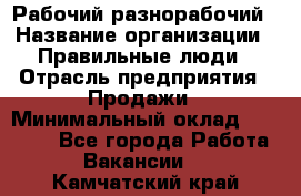 Рабочий-разнорабочий › Название организации ­ Правильные люди › Отрасль предприятия ­ Продажи › Минимальный оклад ­ 30 000 - Все города Работа » Вакансии   . Камчатский край